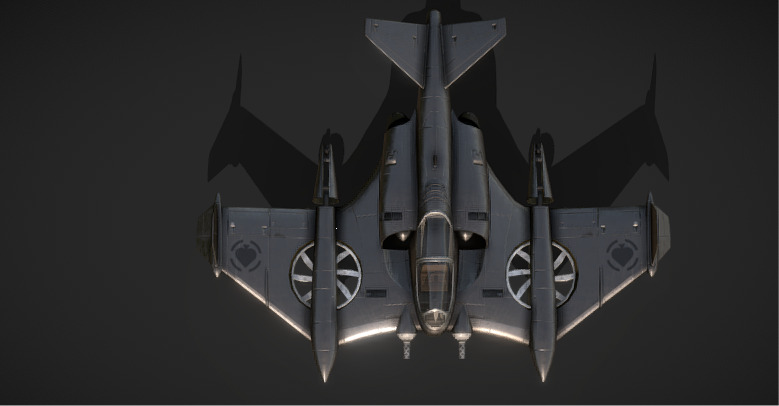 Futuristic Twin-Fuselage Stealth Aircraft 3D Model  Low-poly 3D model_15