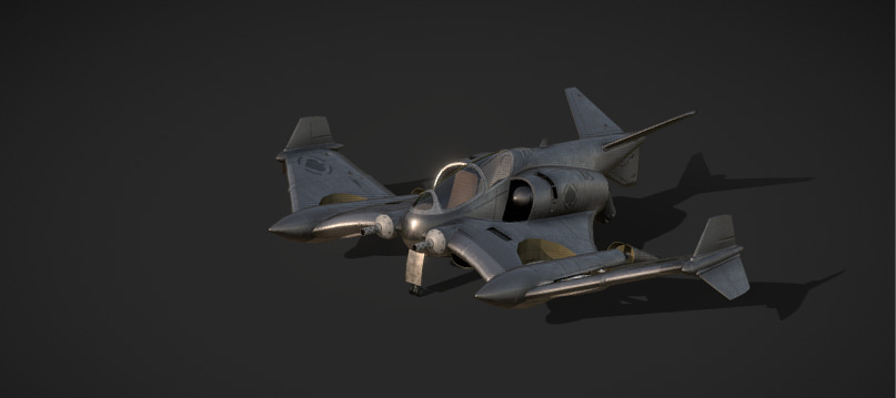 Futuristic Twin-Fuselage Stealth Aircraft 3D Model  Low-poly 3D model_3