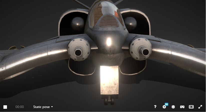 Futuristic Twin-Fuselage Stealth Aircraft 3D Model  Low-poly 3D model_20