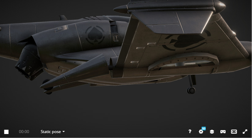 Futuristic Twin-Fuselage Stealth Aircraft 3D Model  Low-poly 3D model_19