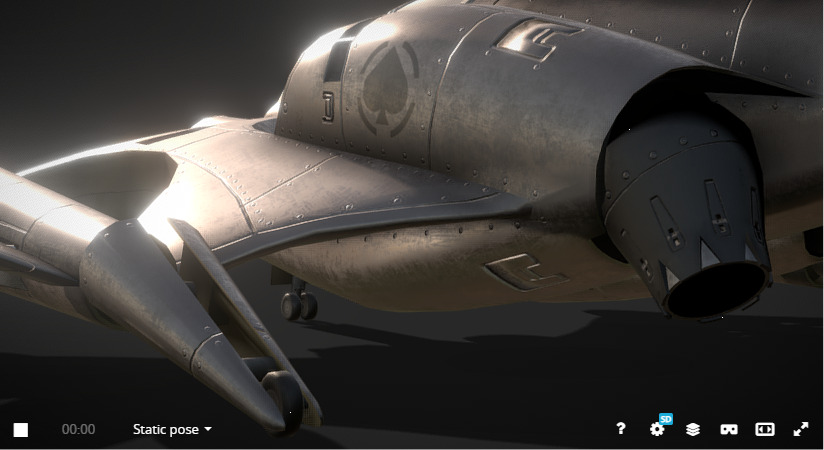 Futuristic Twin-Fuselage Stealth Aircraft 3D Model  Low-poly 3D model_17