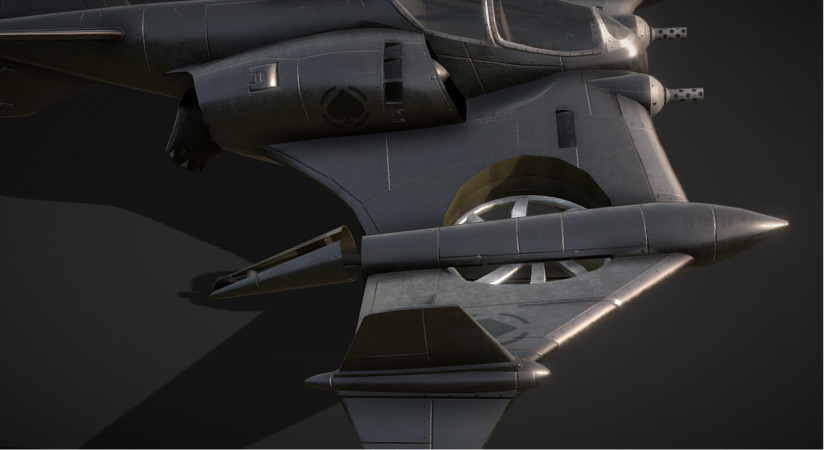 Futuristic Twin-Fuselage Stealth Aircraft 3D Model  Low-poly 3D model_21