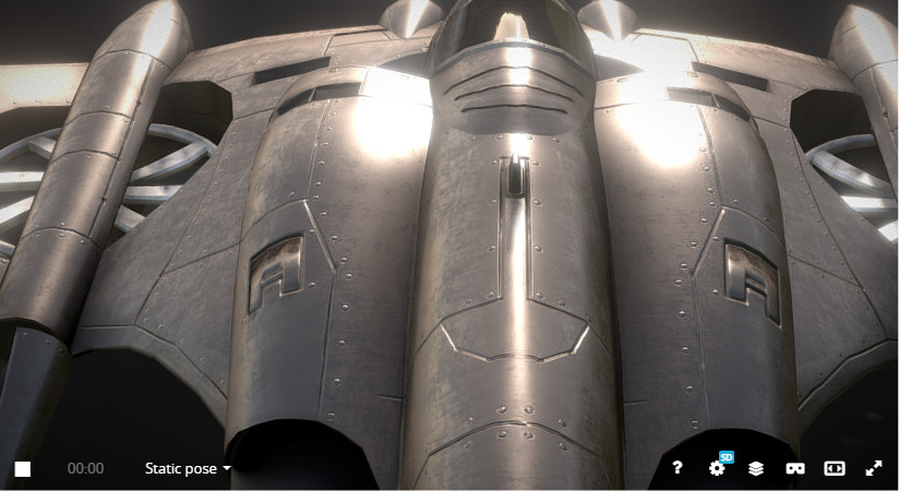 Futuristic Twin-Fuselage Stealth Aircraft 3D Model  Low-poly 3D model_18