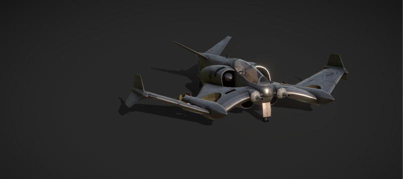 Futuristic Twin-Fuselage Stealth Aircraft 3D Model  Low-poly 3D model_7