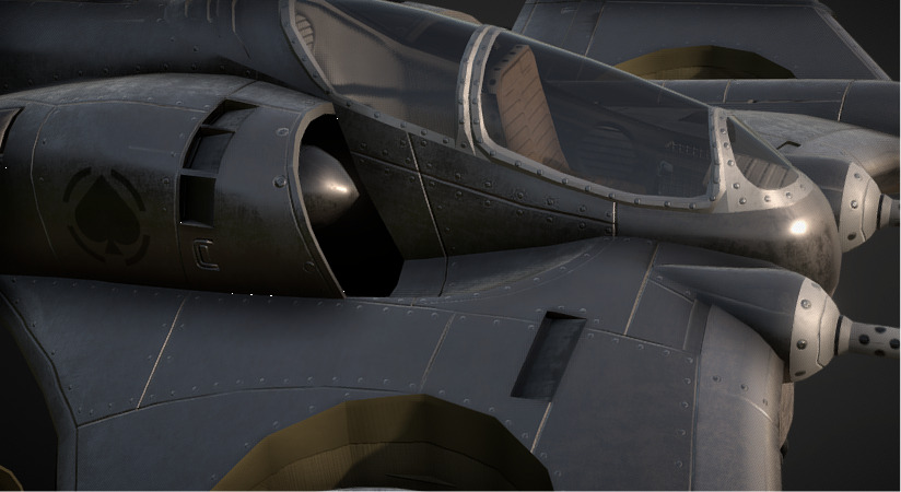 Futuristic Twin-Fuselage Stealth Aircraft 3D Model  Low-poly 3D model_16