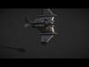 Futuristic Twin-Fuselage Stealth Aircraft 3D Model  Low-poly 3D model_1