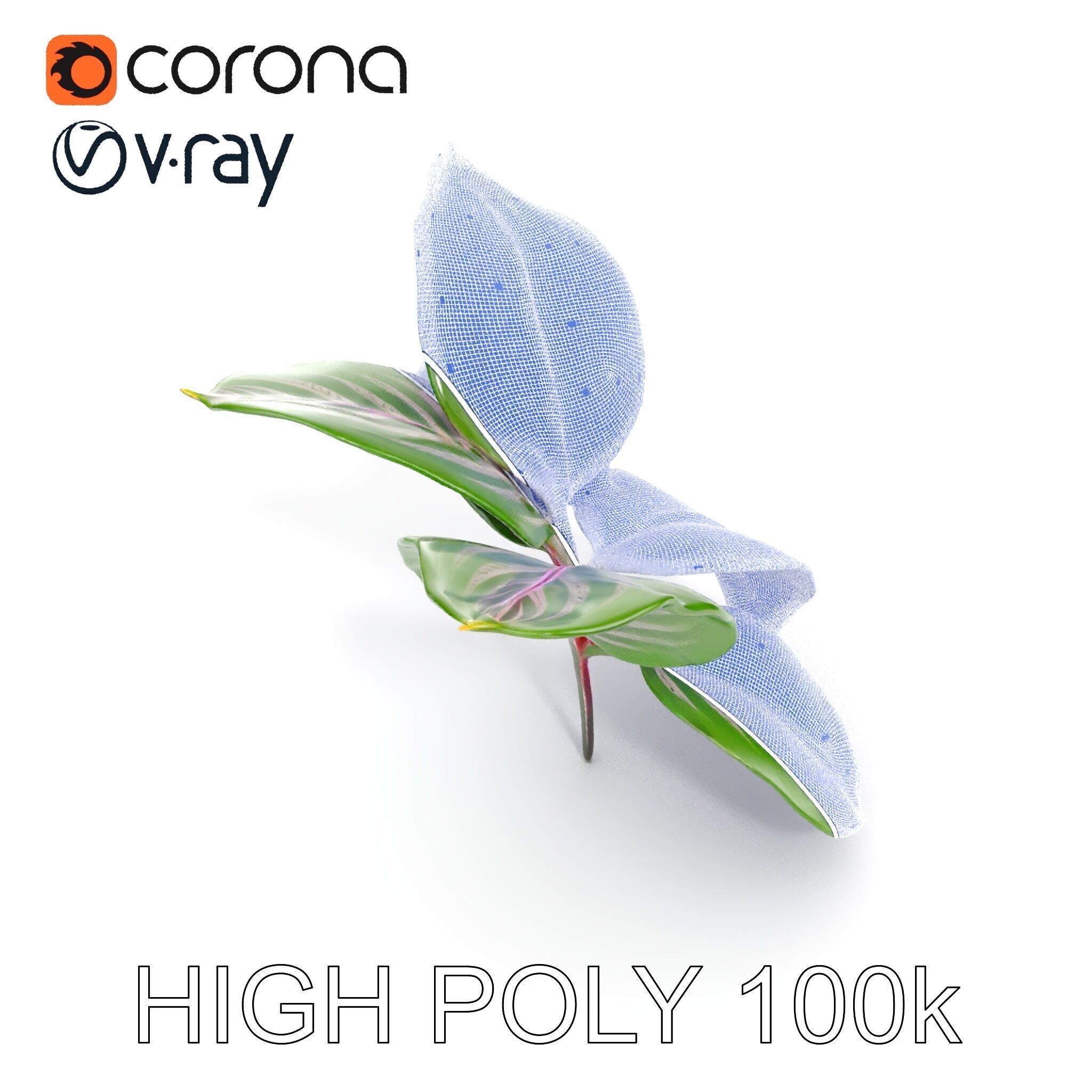 Tropical Plant Leaves Model Pack Low-poly 3D model_27