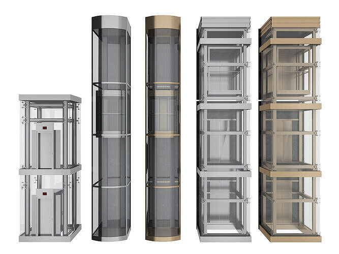 Glass Elevato Low-poly 3D model