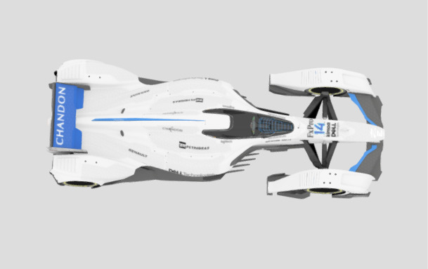 McLaren X2 Concept Futuristic AeroTech Hypercar 3D model_27