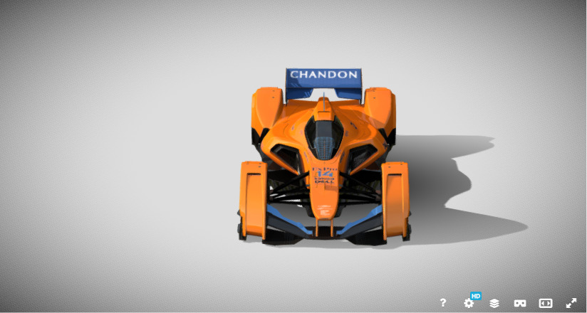 McLaren X2 Concept Futuristic AeroTech Hypercar 3D model_7