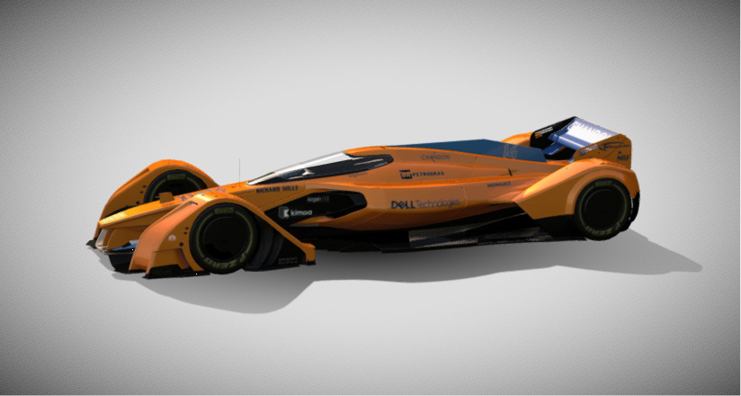 McLaren X2 Concept Futuristic AeroTech Hypercar 3D model_4
