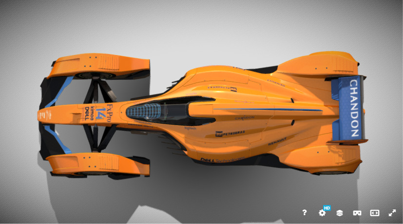 McLaren X2 Concept Futuristic AeroTech Hypercar 3D model_21