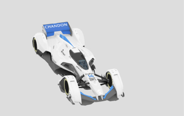 McLaren X2 Concept Futuristic AeroTech Hypercar 3D model_28