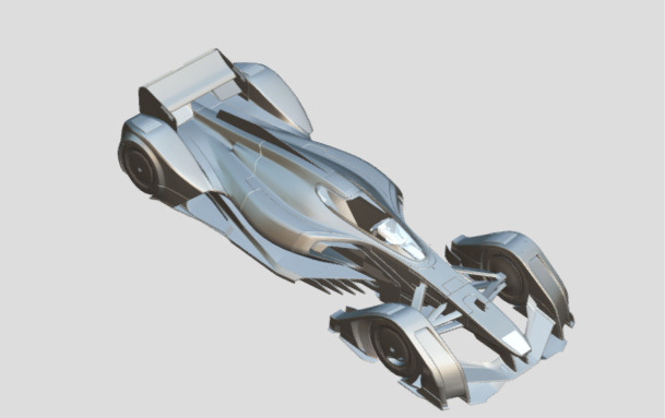 McLaren X2 Concept Futuristic AeroTech Hypercar 3D model_30