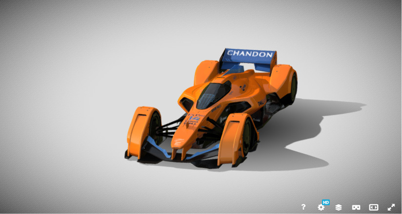 McLaren X2 Concept Futuristic AeroTech Hypercar 3D model_6