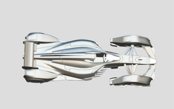 McLaren X2 Concept Futuristic AeroTech Hypercar 3D model_29