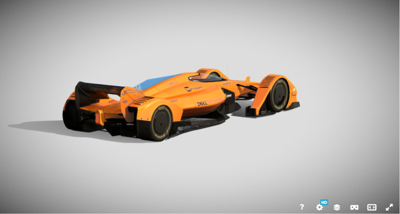 McLaren X2 Concept Futuristic AeroTech Hypercar 3D model_12