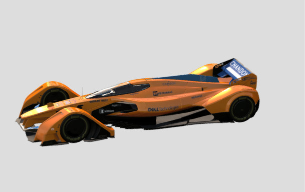 McLaren X2 Concept Futuristic AeroTech Hypercar 3D model_23