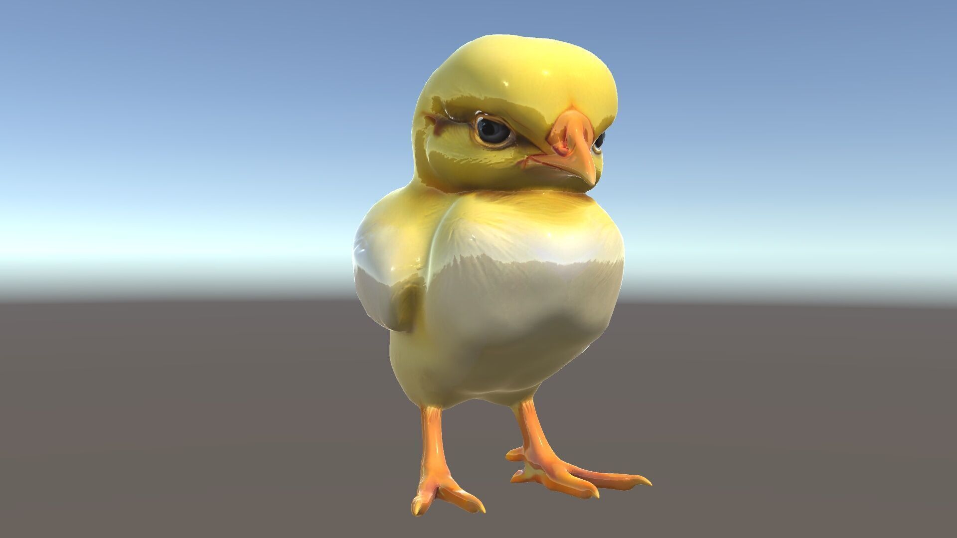 Cute Chick Model Pack with Adjustable Detail Low-poly 3D model_9