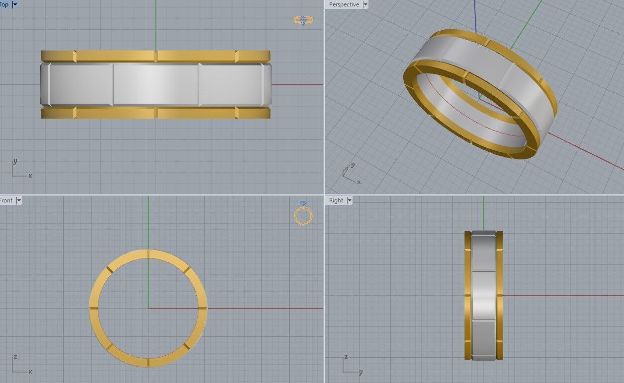 Wedding Band 3D print model_5