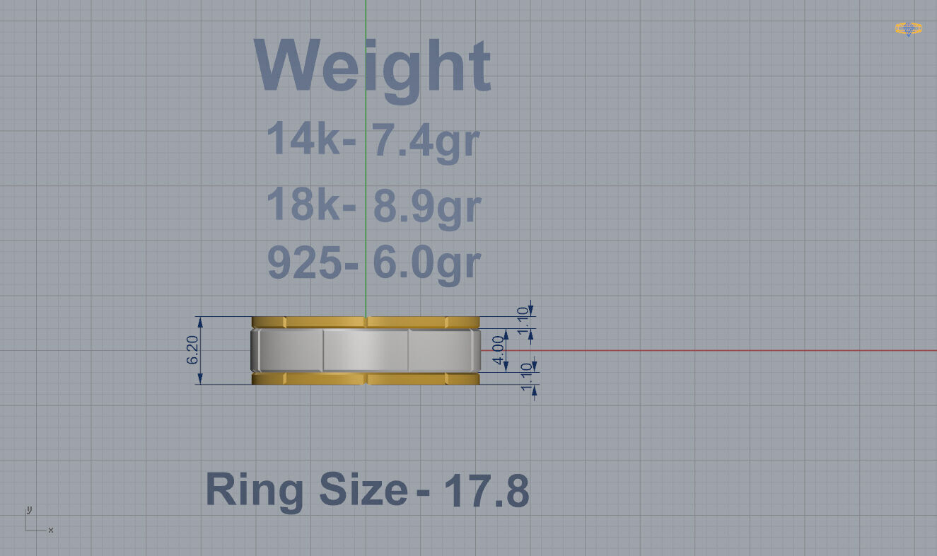 Wedding Band 3D print model_3