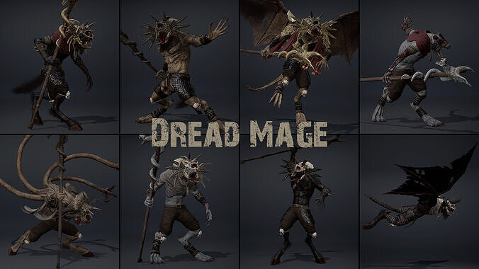 Dread Mage Low-poly 3D model