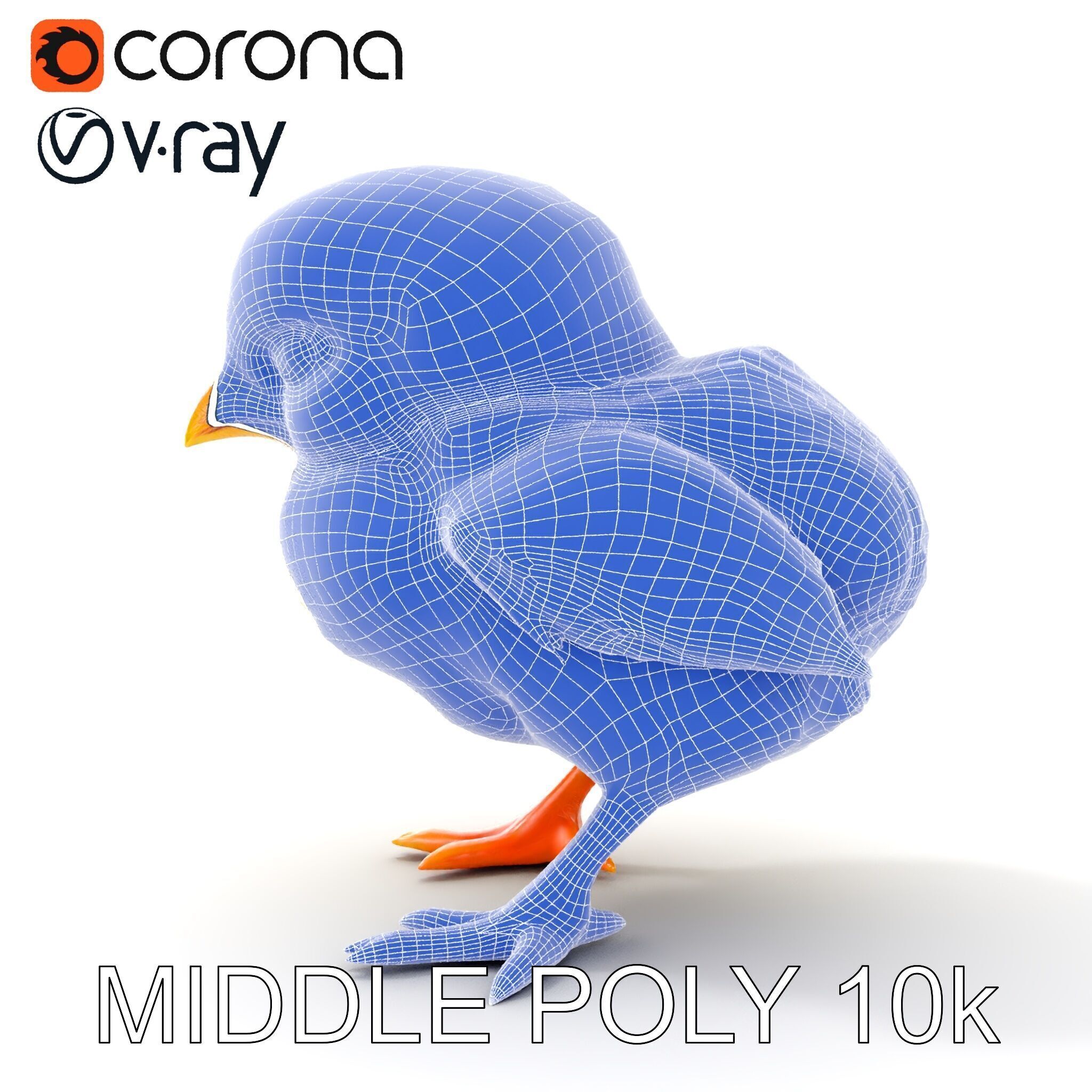 Adorable Chick Character Model Pack Low-poly 3D model_17