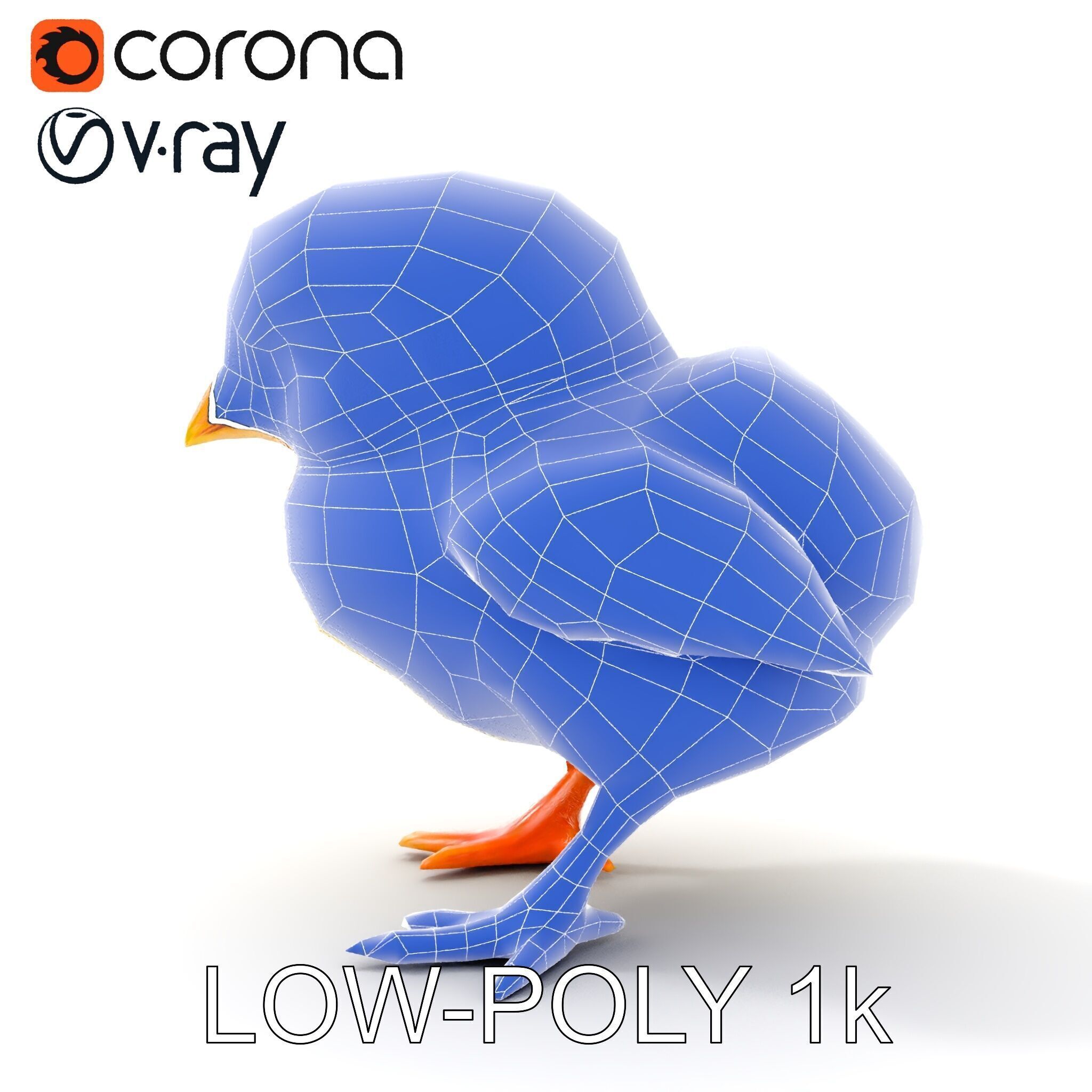 Adorable Chick Character Model Pack Low-poly 3D model_18