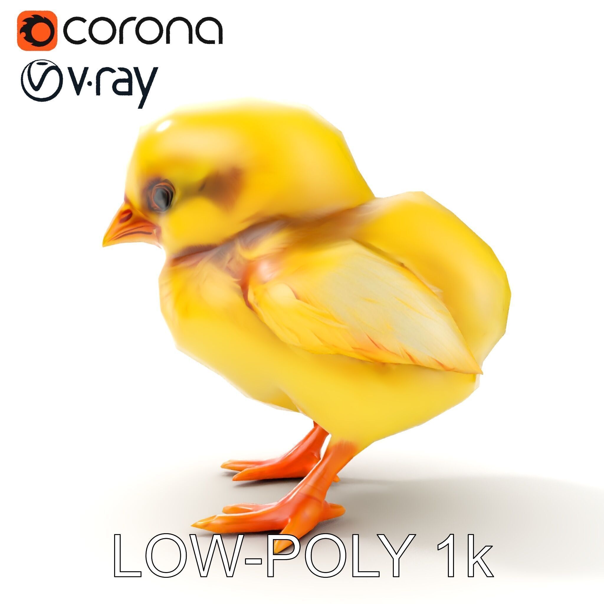 Adorable Chick Character Model Pack Low-poly 3D model_30
