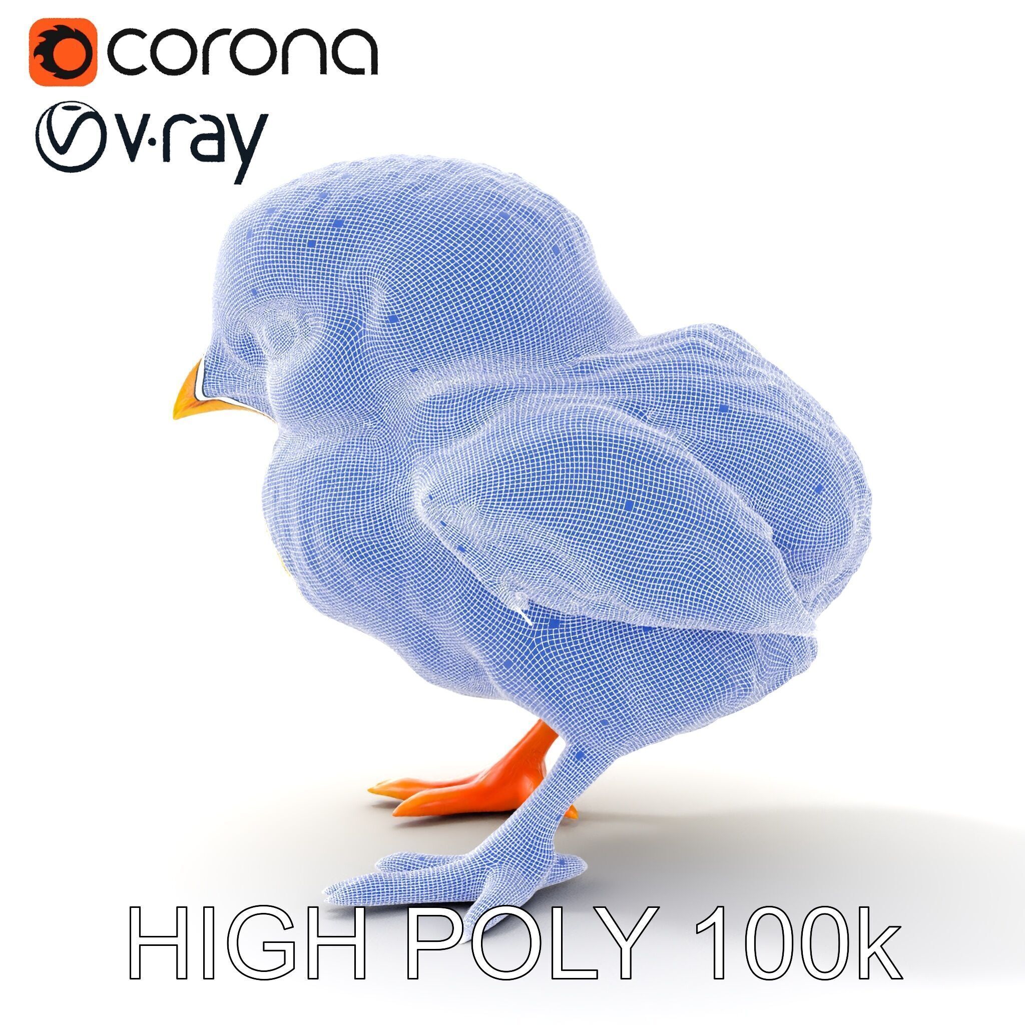 Adorable Chick Character Model Pack Low-poly 3D model_23