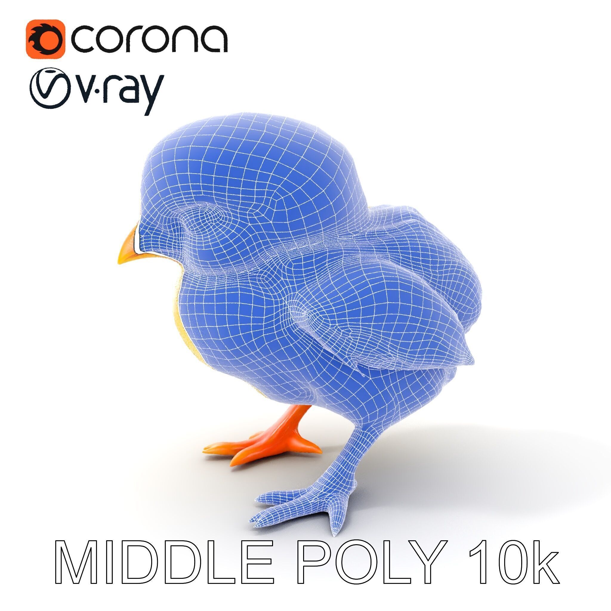 Adorable Chick Character Model Pack Low-poly 3D model_24