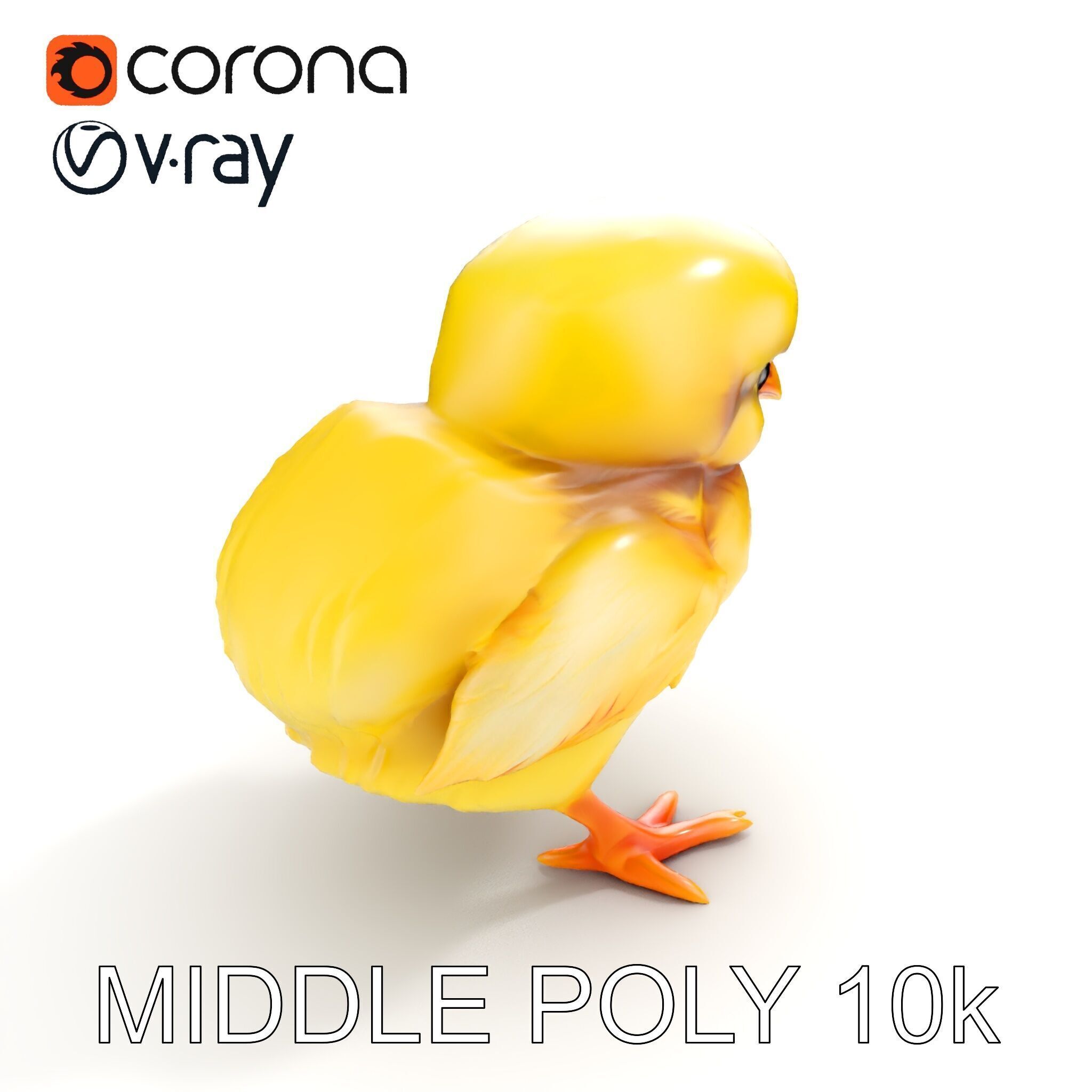 Adorable Chick Character Model Pack Low-poly 3D model_26