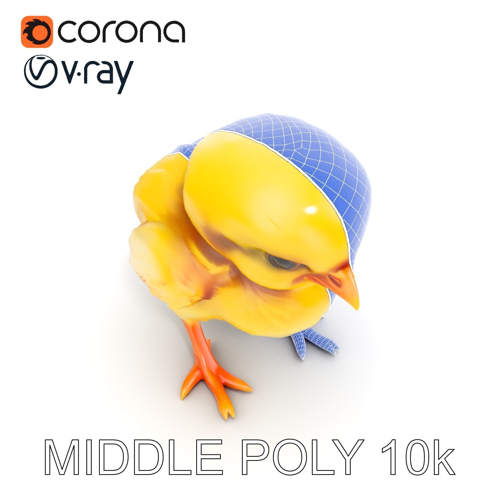 Adorable Chick Character Model Pack Low-poly 3D model_29