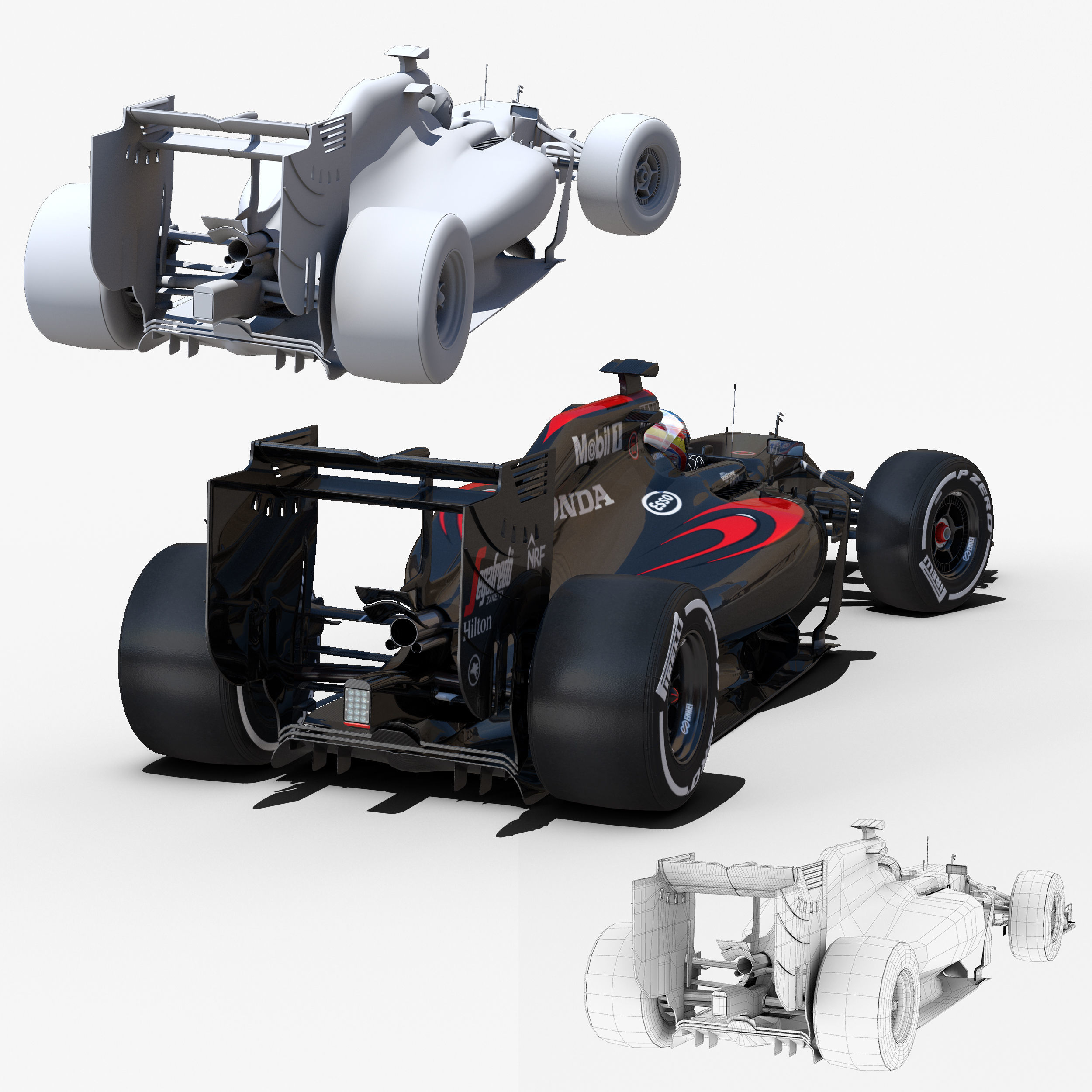 McLaren Mp4 31 Low-poly 3D model_4