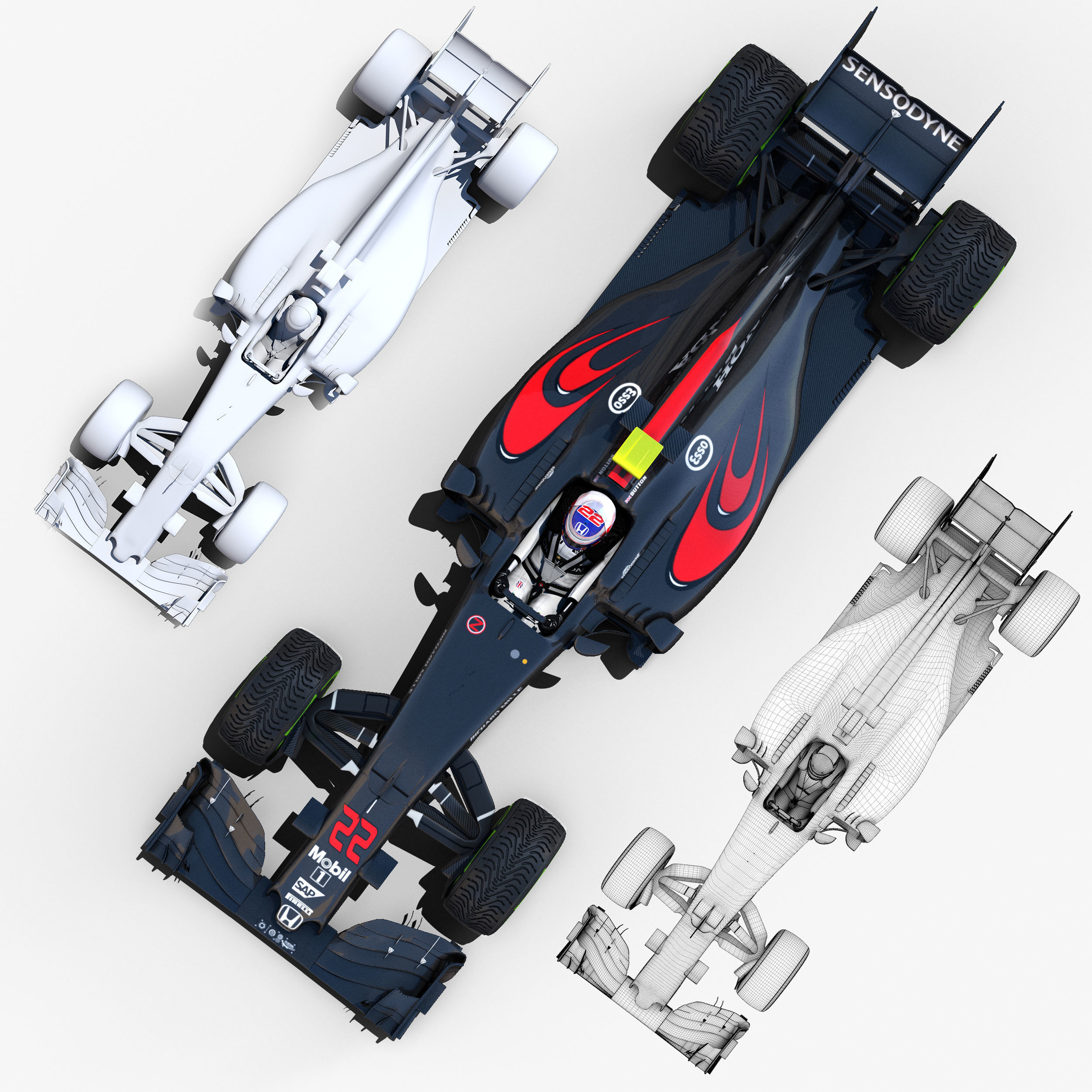 McLaren Mp4 31 Low-poly 3D model_1