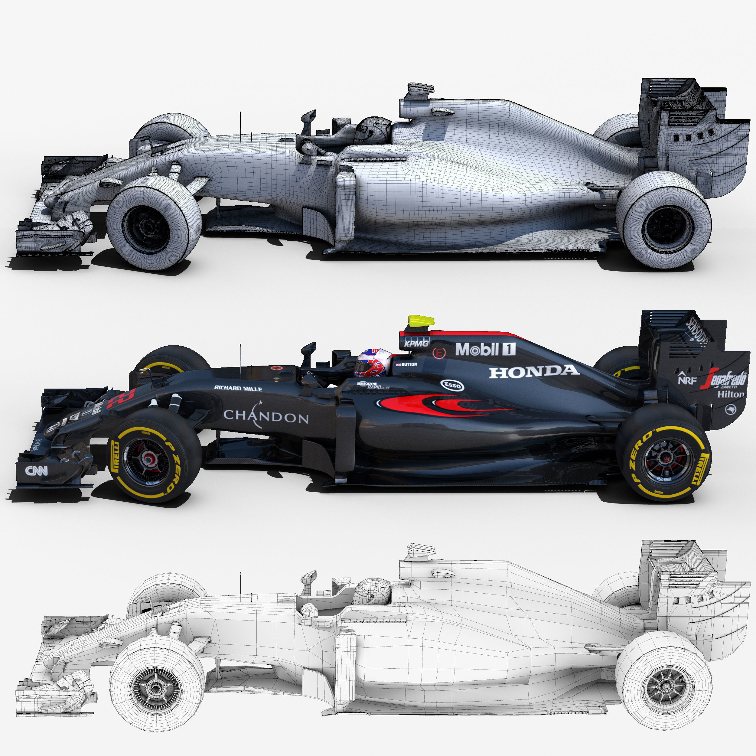McLaren Mp4 31 Low-poly 3D model_6