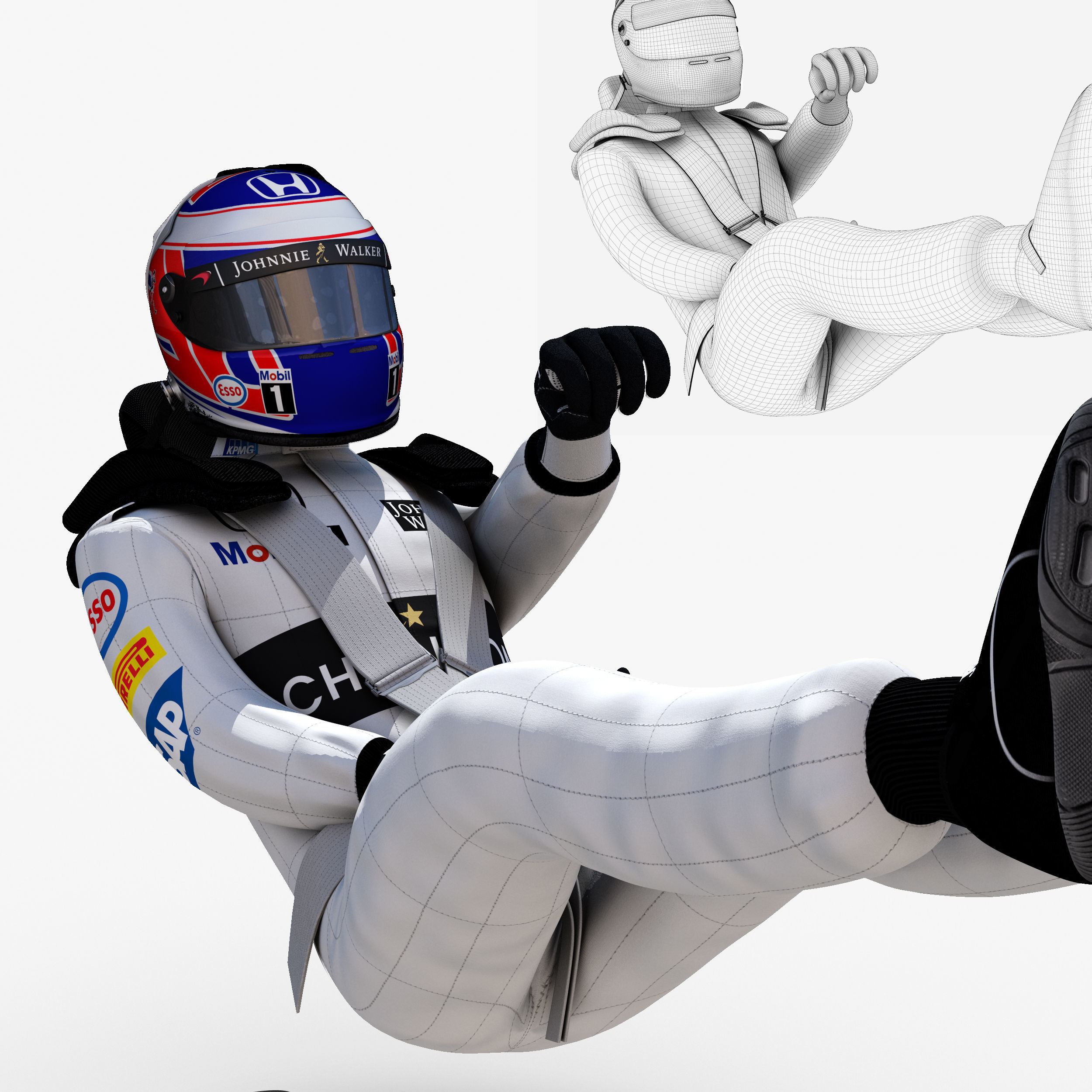 McLaren Mp4 31 Low-poly 3D model_22