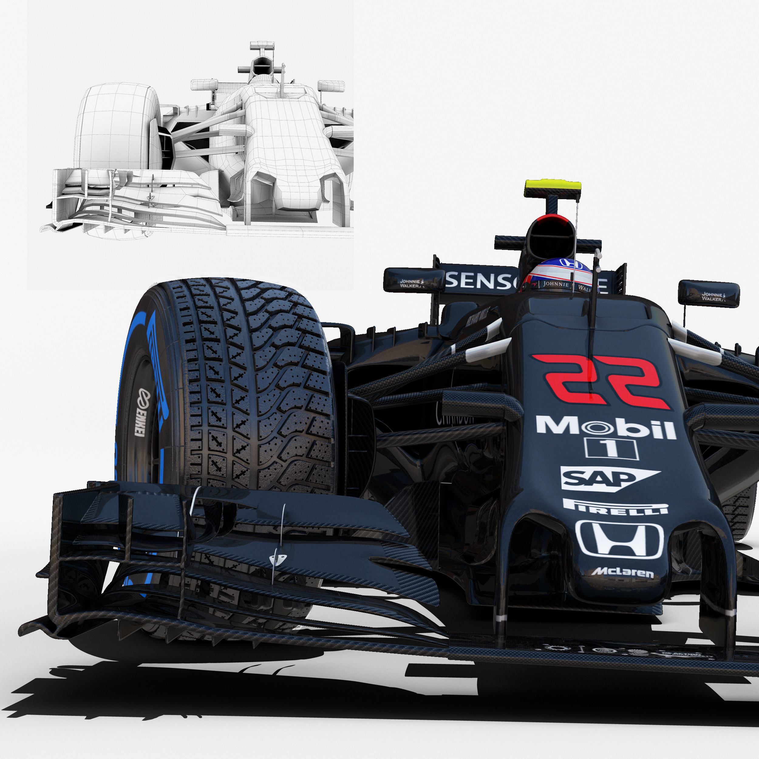 McLaren Mp4 31 Low-poly 3D model_8