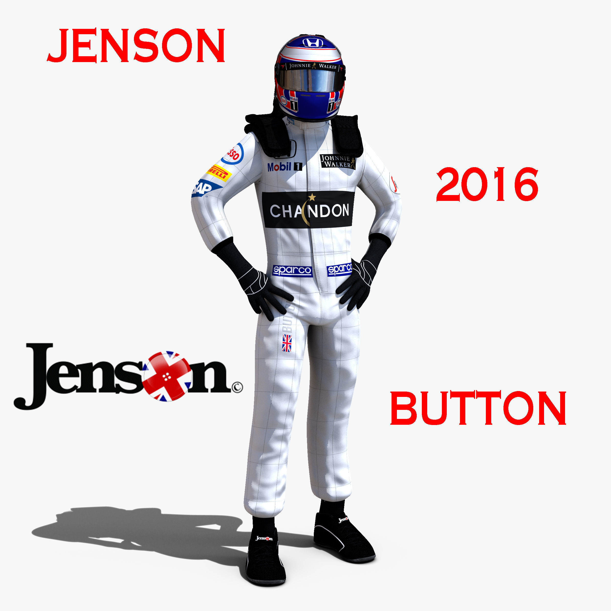 McLaren Mp4 31 Low-poly 3D model_14