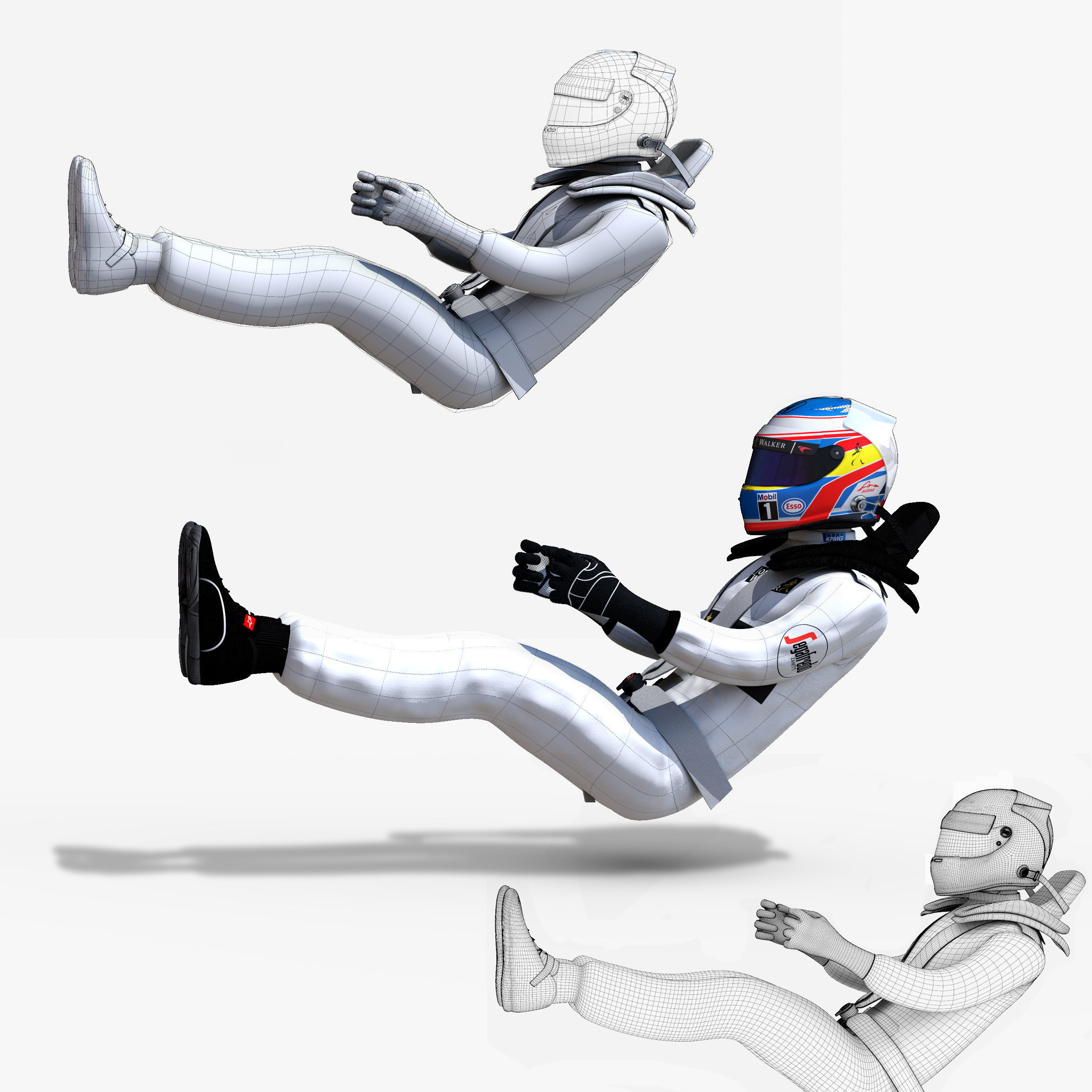 McLaren Mp4 31 Low-poly 3D model_15