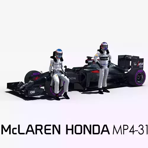 McLaren Mp4 31 Low-poly 3D model