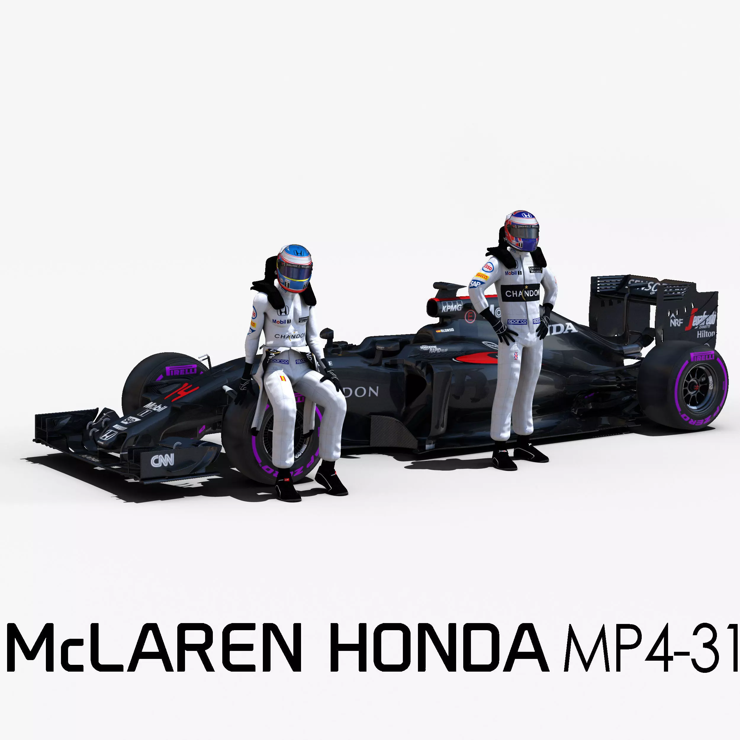 McLaren Mp4 31 Low-poly 3D model_0
