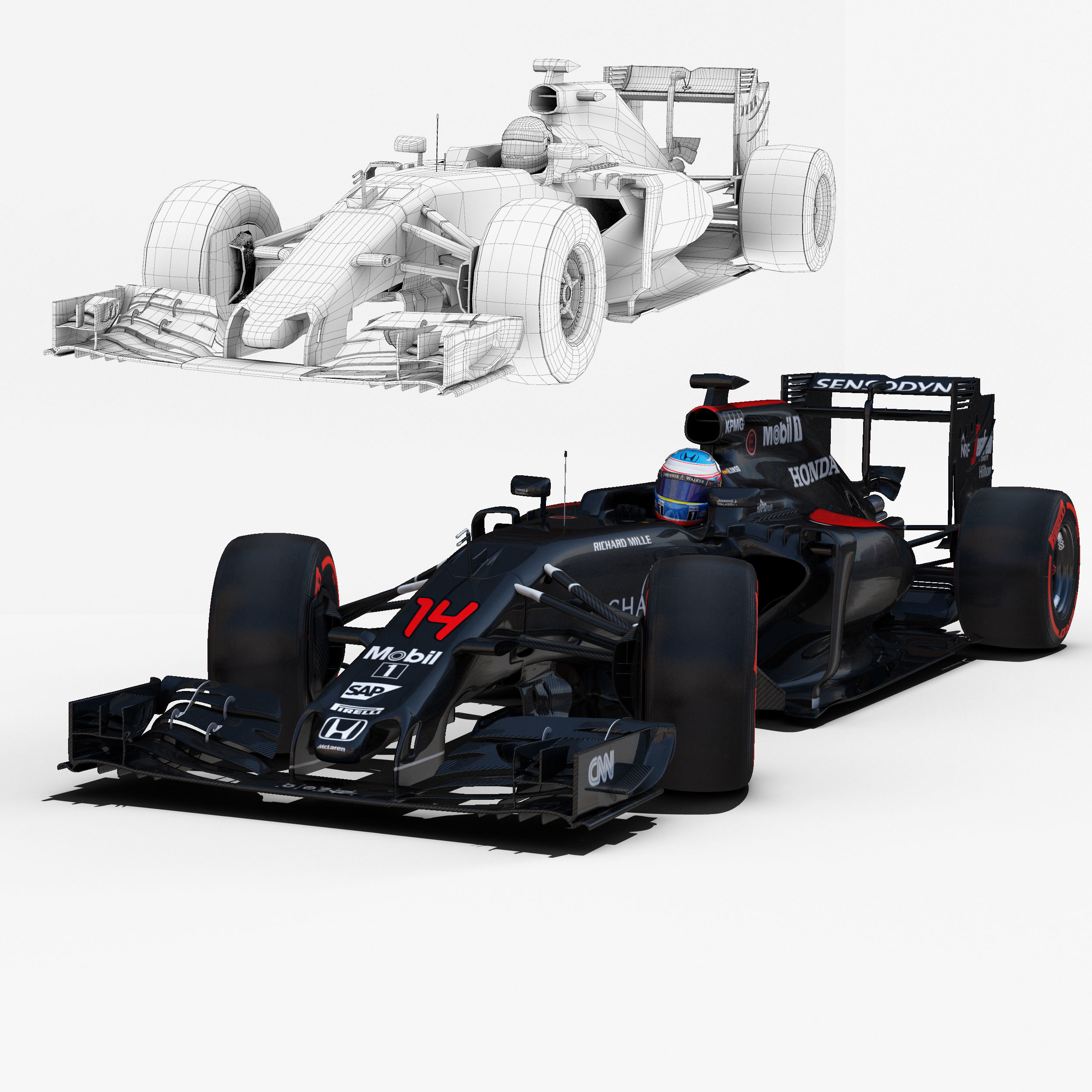 McLaren Mp4 31 Low-poly 3D model_2