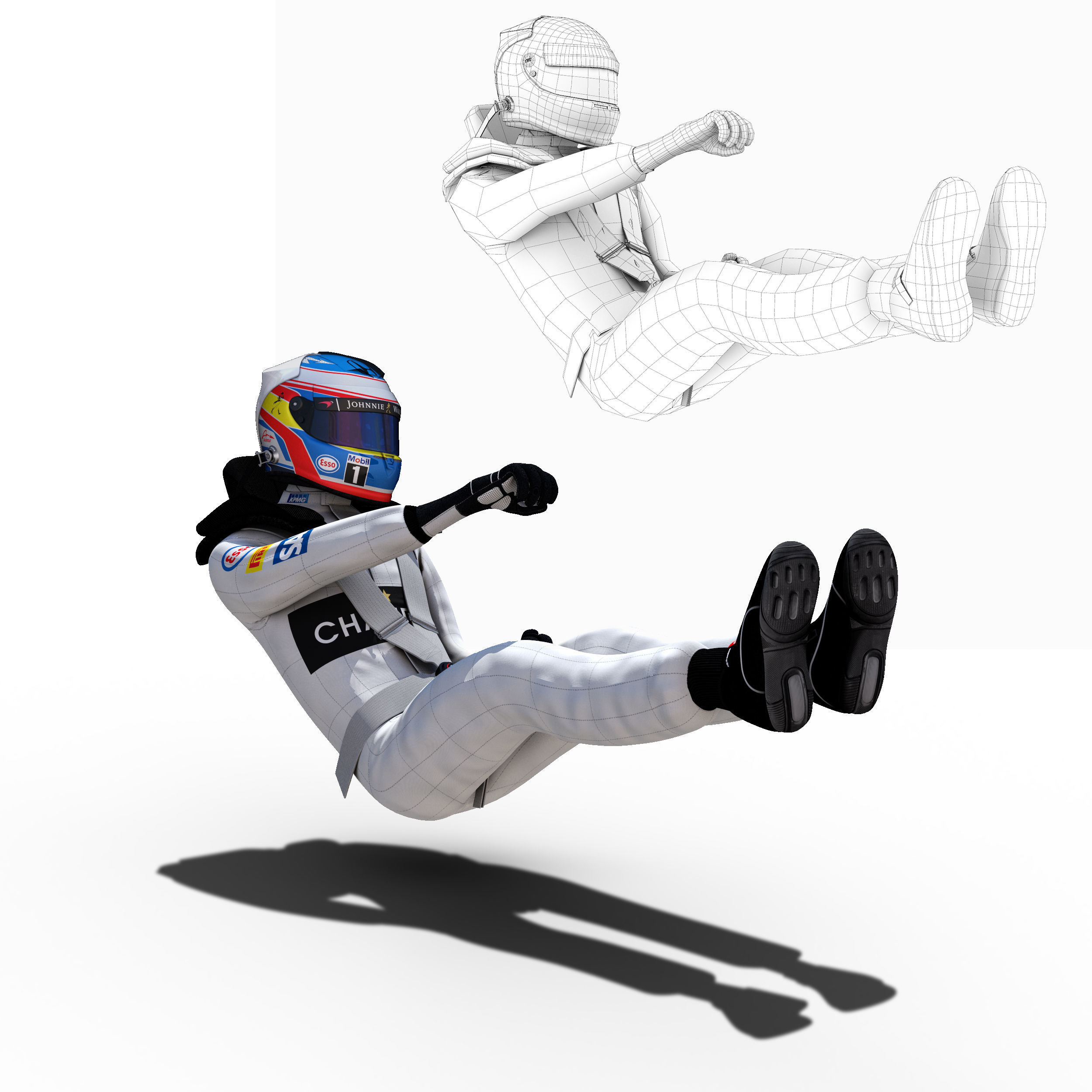 McLaren Mp4 31 Low-poly 3D model_16