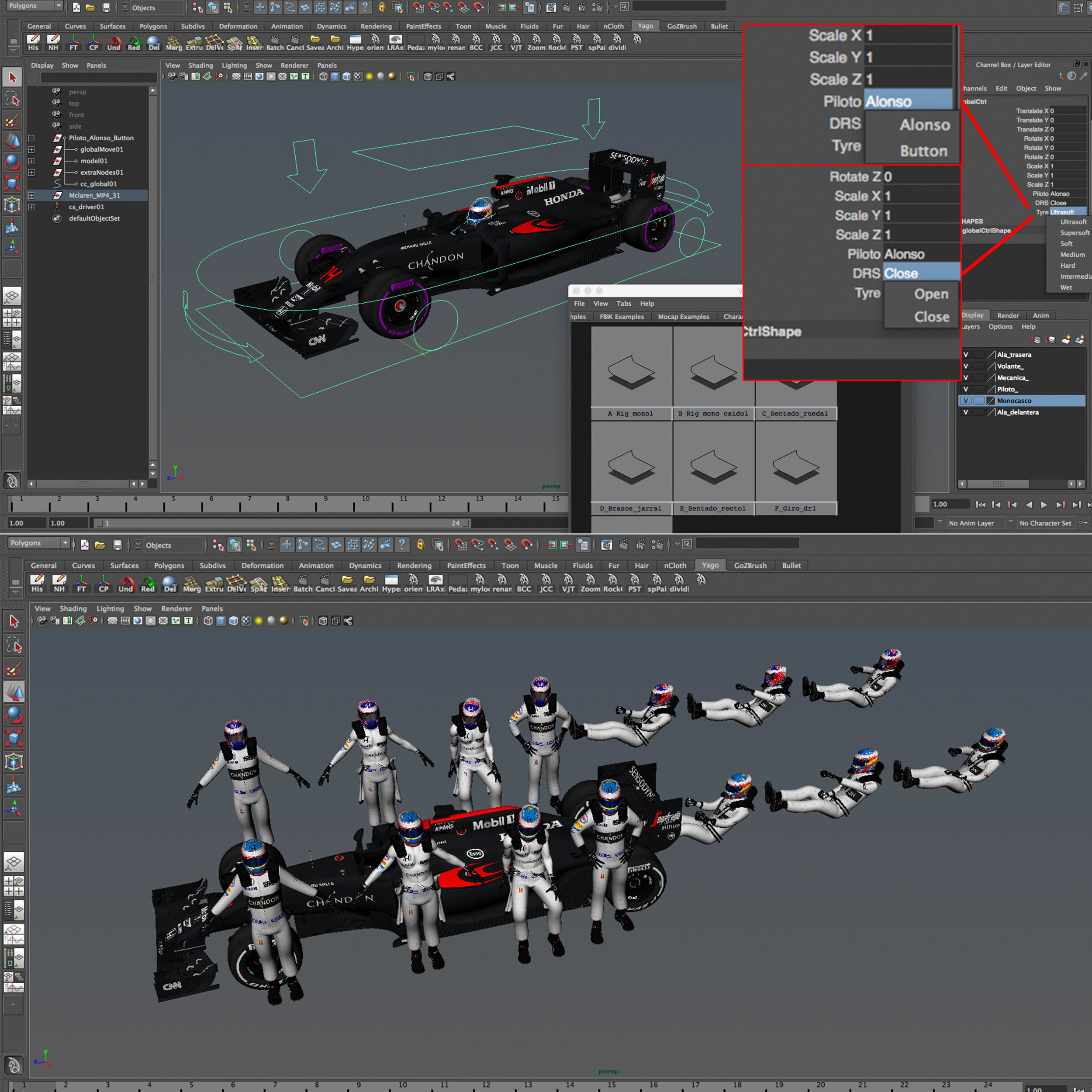 McLaren Mp4 31 Low-poly 3D model_26