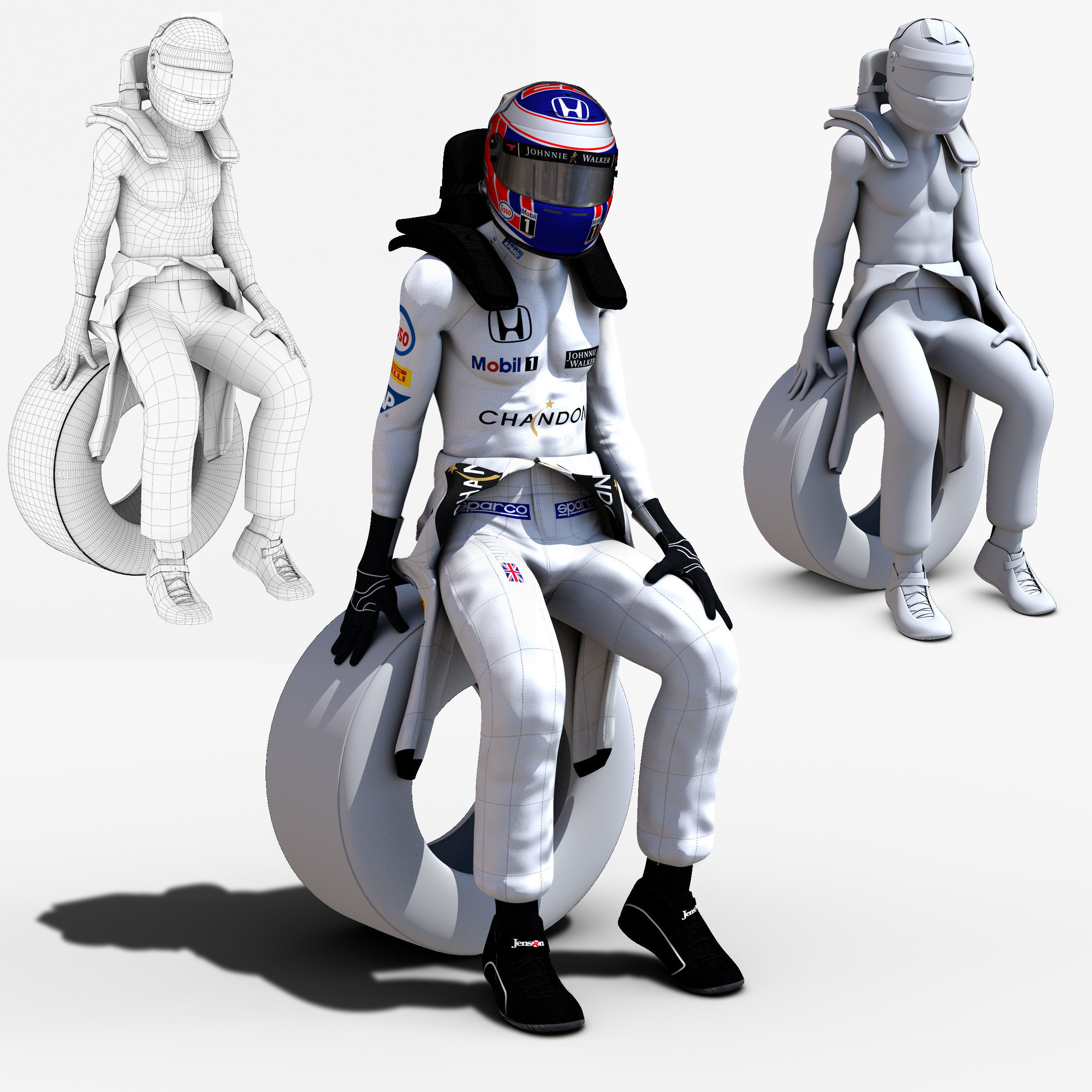 McLaren Mp4 31 Low-poly 3D model_20