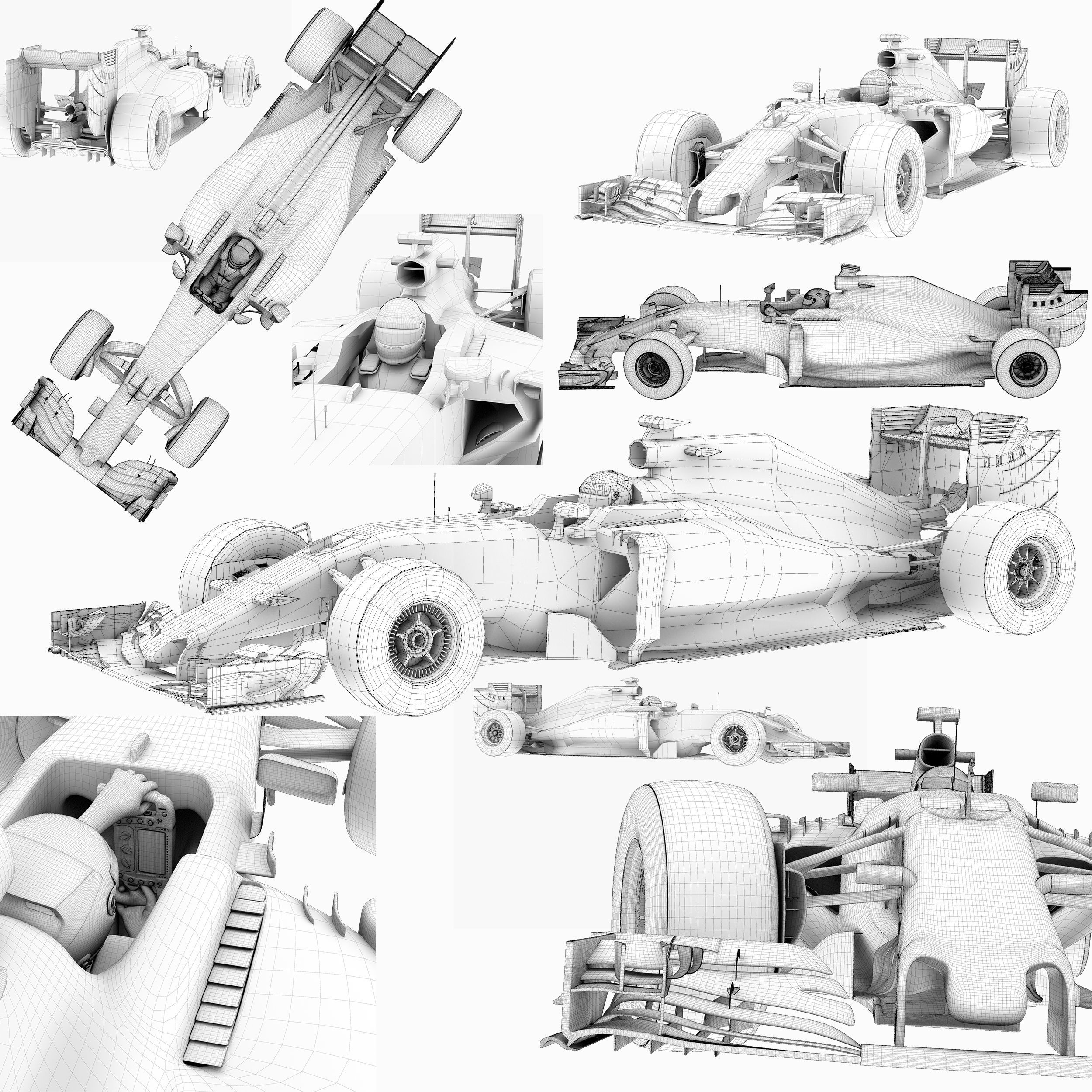 McLaren Mp4 31 Low-poly 3D model_25