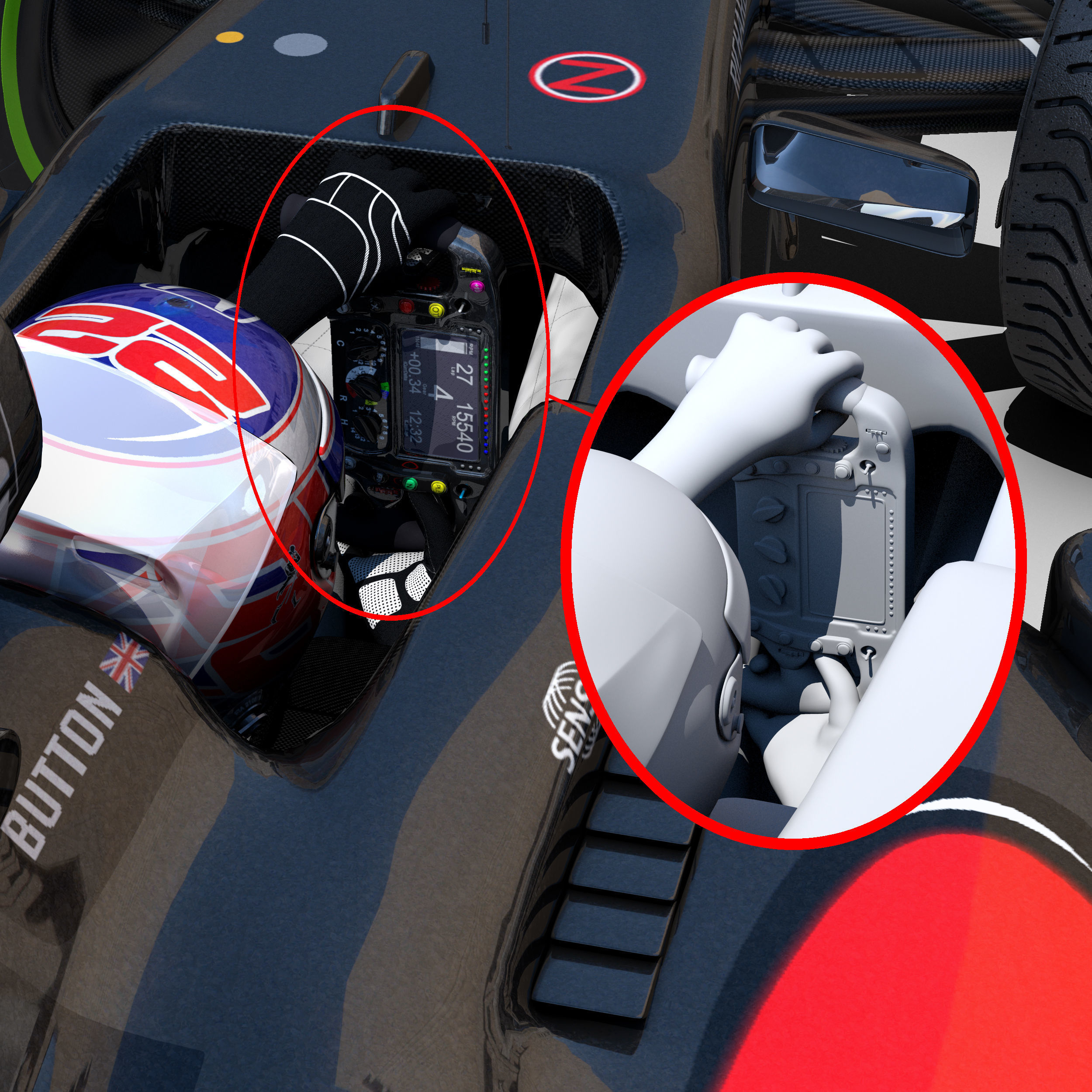 McLaren Mp4 31 Low-poly 3D model_3