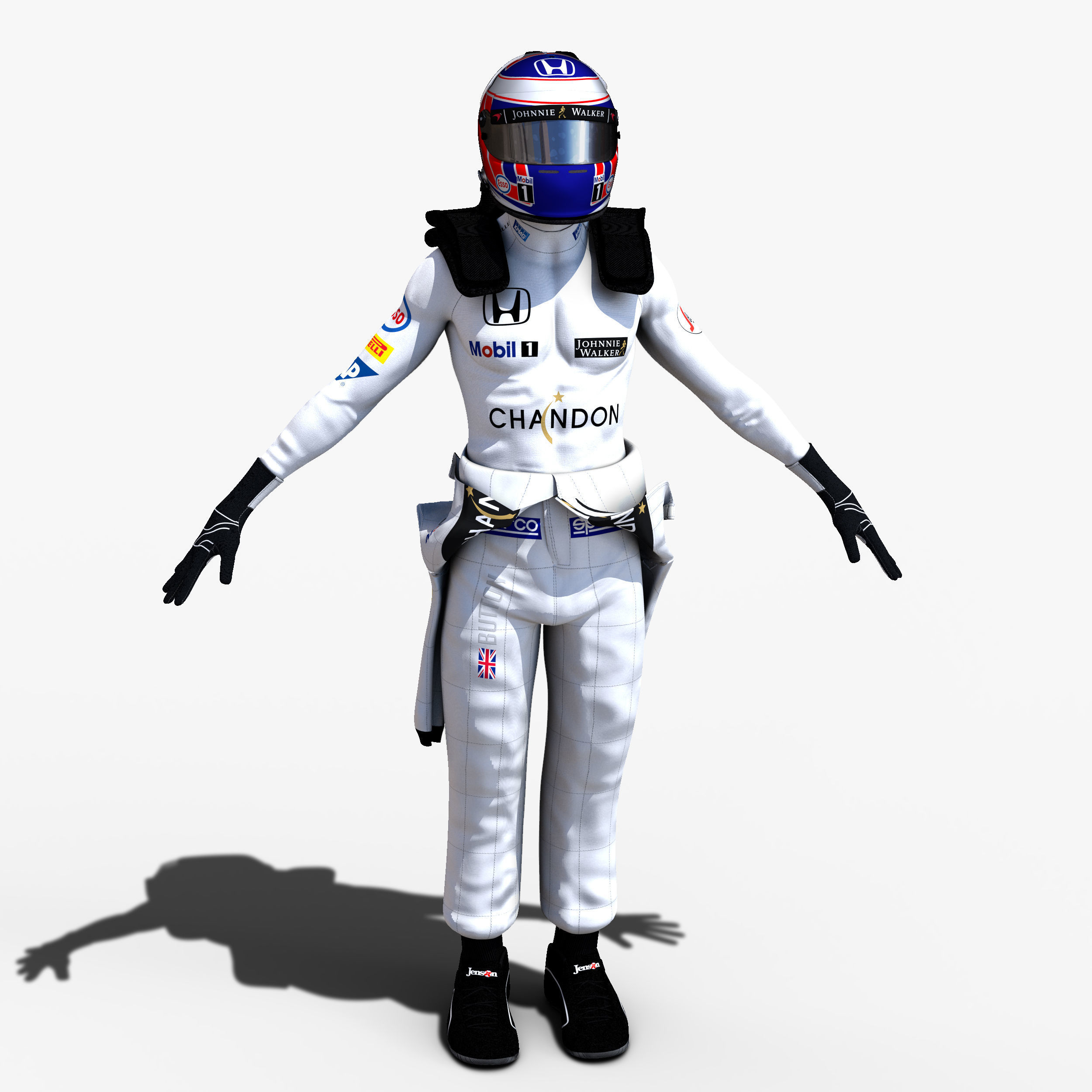 McLaren Mp4 31 Low-poly 3D model_19