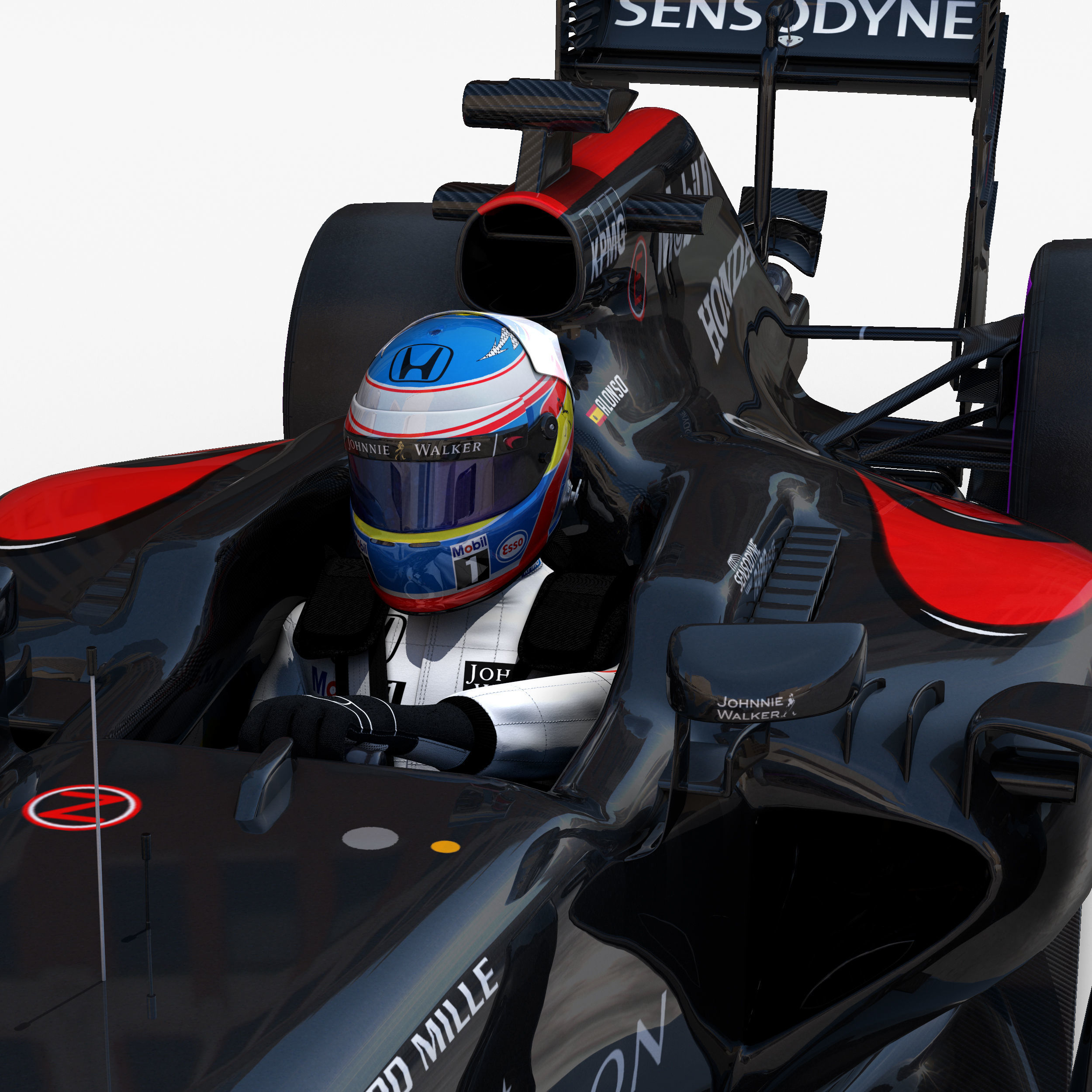 McLaren Mp4 31 Low-poly 3D model_7